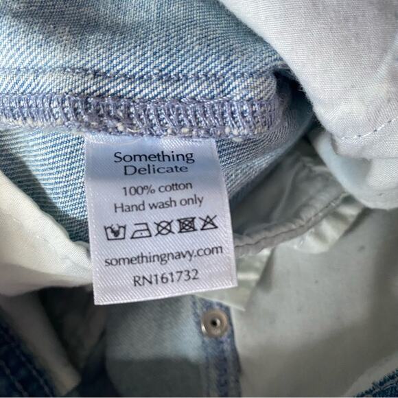 Something Navy Revolve Two Toned Wide Leg Jeans size 30 Slit leg - Picture 7 of 8